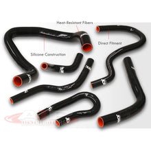 Load image into Gallery viewer, Honda Civic 1992-2000 B-Series B16A B18C Silicone Radiator & Heater Hoses Set Black
