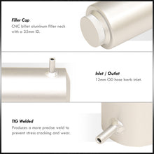 Load image into Gallery viewer, Universal 8" Cylinder 800ML Radiator Tank Silver