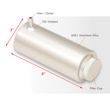 Load image into Gallery viewer, Universal 8" Cylinder 800ML Radiator Tank Silver