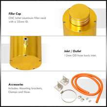 Load image into Gallery viewer, Universal 8" Cylinder 800ML Radiator Tank Gold