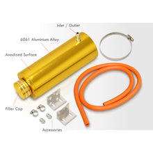 Load image into Gallery viewer, Universal 8" Cylinder 800ML Radiator Tank Gold