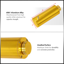Load image into Gallery viewer, Universal 8" Cylinder 800ML Radiator Tank Gold with Polished Ring Cap