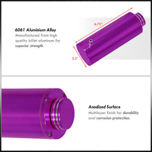 Load image into Gallery viewer, Universal 8" Cylinder 800ML Radiator Tank Purple with Polished Ring Cap