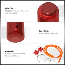 Load image into Gallery viewer, Universal 8" Cylinder 800ML Radiator Tank Red