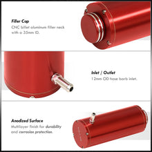 Load image into Gallery viewer, Universal 8&quot; Cylinder 800ML Radiator Tank Red with Polished Ring Cap
