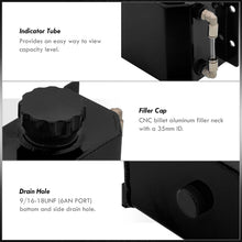 Load image into Gallery viewer, Universal 1L Radiator Coolant Overflow Tank Black