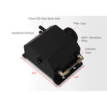 Load image into Gallery viewer, Universal 1L Radiator Coolant Overflow Tank Black