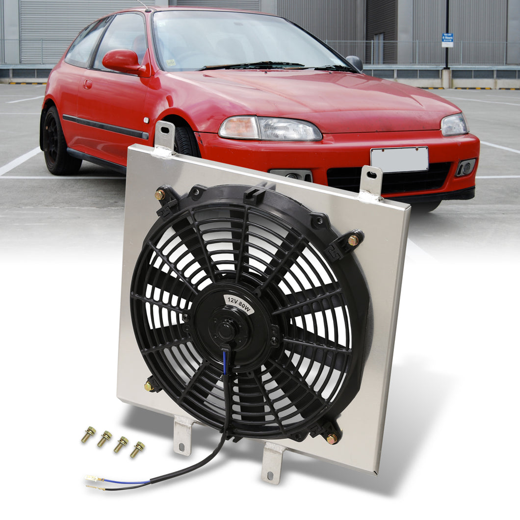 Honda Civic 1992-2000 A/T Aluminum Radiator Single Fan Shroud