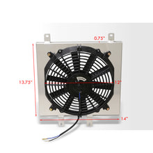 Load image into Gallery viewer, Honda Civic 1992-2000 A/T Aluminum Radiator Single Fan Shroud