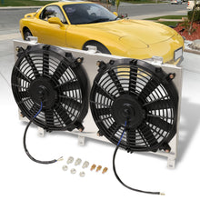 Load image into Gallery viewer, Mazda RX7 FD3S 1993-1997 M/T Aluminum Radiator Dual Fan Shroud
