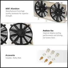 Load image into Gallery viewer, Mazda RX7 FD3S 1993-1997 M/T Aluminum Radiator Dual Fan Shroud