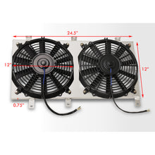 Load image into Gallery viewer, Mazda RX7 FD3S 1993-1997 M/T Aluminum Radiator Dual Fan Shroud