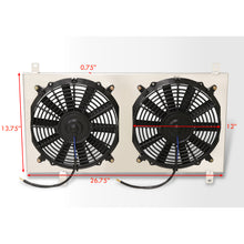 Load image into Gallery viewer, Honda Prelude 1997-2001 M/T Aluminum Radiator Dual Fan Shroud