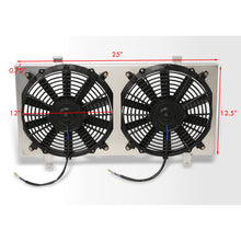 Load image into Gallery viewer, Nissan Sentra 200SX 1.6L 1991-1999 M/T Aluminum Radiator Dual Fan Shroud