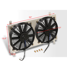 Load image into Gallery viewer, Mazda Miata 1990-1997 M/T Aluminum Radiator Dual Fan Shroud
