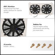 Load image into Gallery viewer, Mitsubishi 3000GT 1991-1999 / Dodge Stealth 1991-1999 M/T Aluminum Radiator Dual Fan Shroud