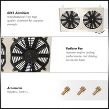Load image into Gallery viewer, Toyota Supra JZA70 1986-1992 M/T Aluminum Radiator Dual Fan Shroud