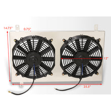 Load image into Gallery viewer, Toyota Supra JZA70 1986-1992 M/T Aluminum Radiator Dual Fan Shroud