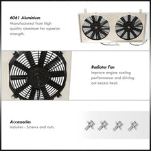 Load image into Gallery viewer, Eagle Talon 1990-1994 / Mitsubishi Eclipse 1990-1994 / Plymouth Laser 1990-1994 M/T Aluminum Radiator Dual Fan Shroud