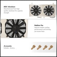 Load image into Gallery viewer, Mitsubishi Eclipse Turbo 1995-1999 / Eagle Talon TSI 1995-1998 M/T Aluminum Radiator Dual Fan Shroud