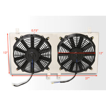 Load image into Gallery viewer, Mitsubishi Eclipse Turbo 1995-1999 / Eagle Talon TSI 1995-1998 M/T Aluminum Radiator Dual Fan Shroud