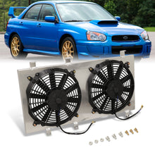 Load image into Gallery viewer, Subaru WRX STI 2002-2007 M/T Aluminum Radiator Dual Fan Shroud