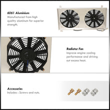 Load image into Gallery viewer, Acura RSX DC5 K20 2002-2006 M/T Aluminum Radiator Dual Fan Shroud