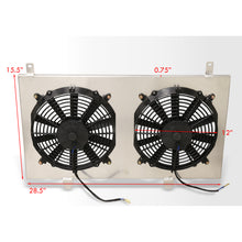 Load image into Gallery viewer, Infiniti G35 2003-2007 / Nissan 350Z 2003-2007 M/T Aluminum Radiator Dual Fan Shroud