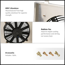 Load image into Gallery viewer, Honda CRX 1988-1991 M/T Aluminum Radiator Dual Fan Shroud