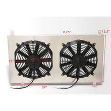 Load image into Gallery viewer, Toyota Supra 1993-1998 M/T Aluminum Radiator Dual Fan Shroud