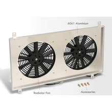 Load image into Gallery viewer, Toyota Supra 1993-1998 M/T Aluminum Radiator Dual Fan Shroud