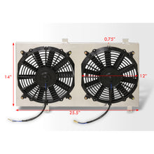 Load image into Gallery viewer, Mazda RX8 2004-2008 Aluminum Radiator Dual Fan Shroud