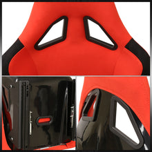 Load image into Gallery viewer, Universal K110 Bucket Racing Seats + Sliders Red Cloth