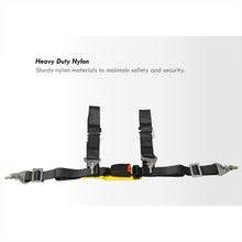 Load image into Gallery viewer, Universal 4 Point 2&quot; Racing Seat Harness Belts Black with Yellow Strap
