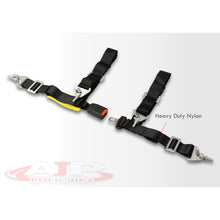 Load image into Gallery viewer, Universal 4 Point 2" Racing Seat Harness Belts Black with Yellow Strap