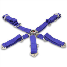Load image into Gallery viewer, Universal TWE 5 Point Camlock 2&quot; Racing Seat Harness Belts Blue

