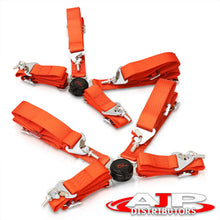 Load image into Gallery viewer, Universal 4 Point Camlock 2" Racing Seat Harness Belts Pair Red