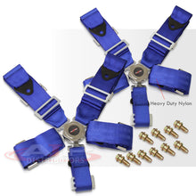 Load image into Gallery viewer, Universal 5 Point Camlock 2" Racing Seat Harness Belts Pair Blue
