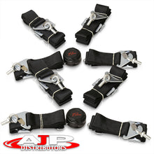 Load image into Gallery viewer, Universal 4 Point Camlock 2" Racing Seat Harness Belts Pair Black