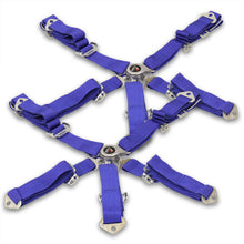 Load image into Gallery viewer, Universal TWE 5 Point Camlock 2&quot; Racing Seat Harness Belts Pair Blue
