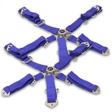 Load image into Gallery viewer, Universal TWE 5 Point Camlock 2" Racing Seat Harness Belts Pair Blue
