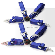 Load image into Gallery viewer, Universal 4 Point Camlock 2" Racing Seat Harness Belts Pair Blue