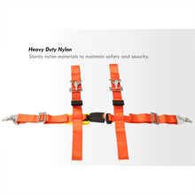 Load image into Gallery viewer, Universal 4 Point 2" Racing Seat Harness Belts Pair Red with Yellow Strap