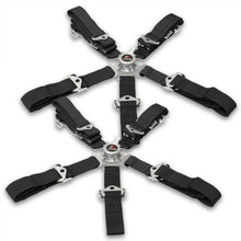 Load image into Gallery viewer, Universal TWE 5 Point Camlock 2" Racing Seat Harness Belts Pair Black