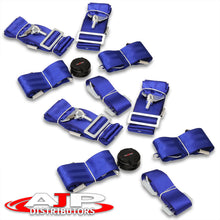 Load image into Gallery viewer, Universal 5 Point Camlock 3&quot; Racing Seat Harness Belts Pair Blue
