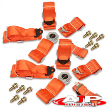 Load image into Gallery viewer, Universal 5 Point Camlock 2" Racing Seat Harness Belts Pair Red
