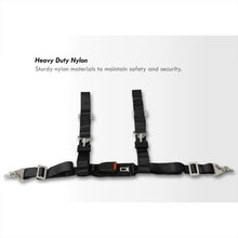 Load image into Gallery viewer, Universal 4 Point 2" Racing Seat Harness Belts Pair Black