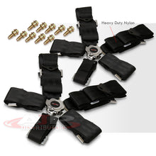 Load image into Gallery viewer, Universal 5 Point Camlock 2" Racing Seat Harness Belts Pair Black