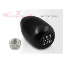 Load image into Gallery viewer, Universal 5 Speed M10x1.5 Type-R Style Shift Knob Black with White Lettering
