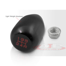 Load image into Gallery viewer, Universal 5 Speed M10x1.5 Type-R Style Shift Knob Black with Red Lettering